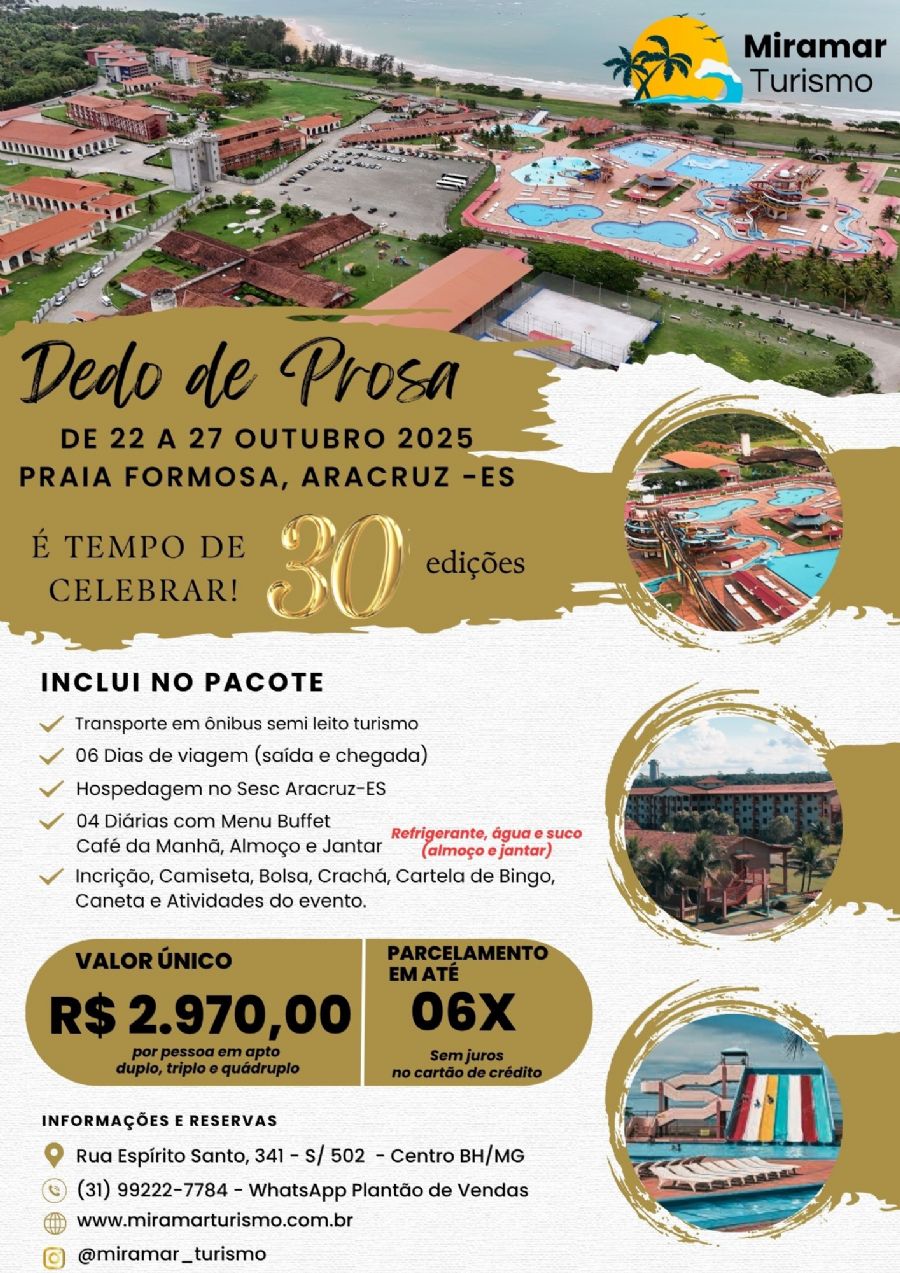 DEDO DE PROSA  - 30 EDIÇÕES EM ARACRUZ/ES